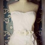 Handcrafted Off White Wedding Bridal Sash Belt..